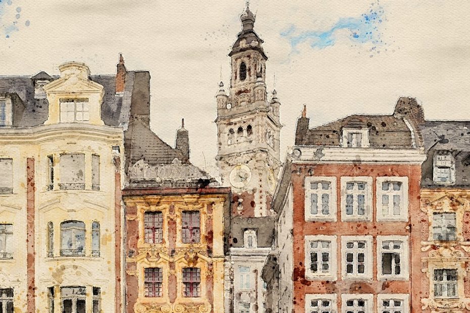 peinture représentant la ville de Lille